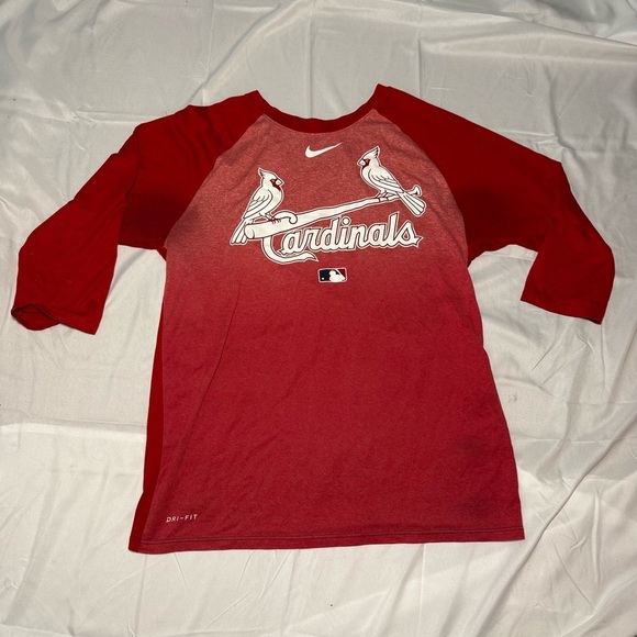 Nike Red Cardinals Raglan Shirt Size S - Picture 1 of 6